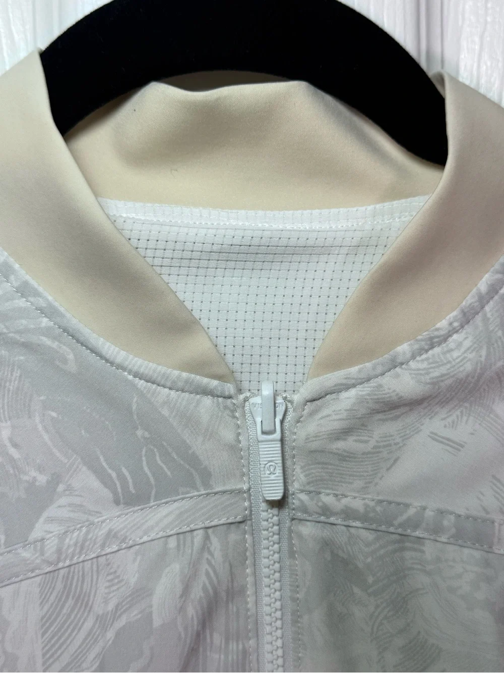 lululemon athletica Light Gray Patterned Bomber Jacket